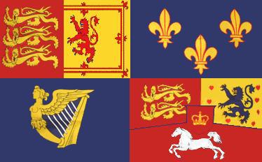 Flagge Fahne Royal Banner 1714 - 1801 90 x 150 cm