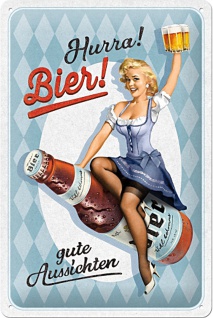 Bier Spezialedition - Hurra Bier Blechschild