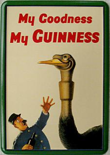 Blechpostkarte Guinness Strauss