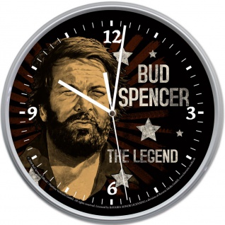 Bud Spencer - The Legend Wanduhr (Echtglas)