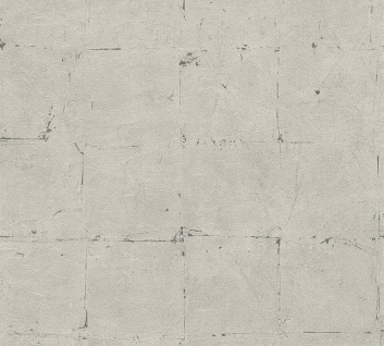 Stein Kacheln Tapete Profhome 939921-GU Vliestapete glatt in Steinoptik matt grau beige 5, 33 m2 - Vorschau 1