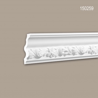 Eckleiste PROFHOME 150259 Zierleiste Stuckleiste Rokoko Barock Stil weiß 2 m
