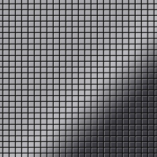 Mosaik Fliese massiv Metall Edelstahl marine hochglänzend in grau 1, 6mm stark ALLOY Glomesh-S-S-MM 1, 07 m2