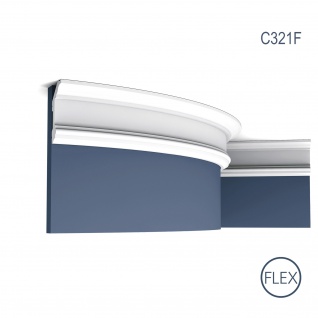 Dekor Profil Orac Decor C321F LUXXUS flexible Leiste Eckleiste Zierleiste Decken Stuck Gesims Dekorleiste 2 Meter