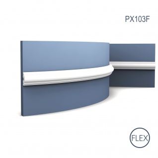 Profilleiste Friesleiste Stuck PX103F AXXENT flexible Wandleiste Zierleiste Profil Wand Rahmen 2 Meter