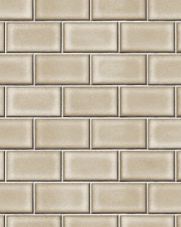 Grafik Tapete Profhome BA220104-DI heißgeprägte Vliestapete geprägt mit geometrischen Formen glänzend beige grau-beige weiß 5, 33 m2