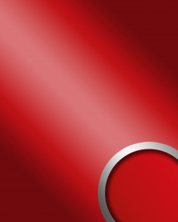 Wandpaneel Uni WallFace 23388 FASHION Red Wandverkleidung glatt mit Spiegel-Optik spiegelnd abriebfest selbstklebend rot 2, 6 m2