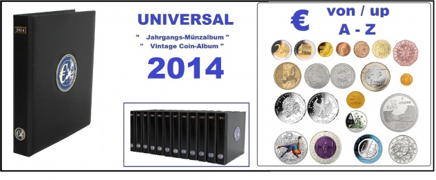 SAFE 7433-1 PREMIUM EURO ANNO JAHRGANGS MÜNZALBUM (leer) 2014 zum selbst befüllen