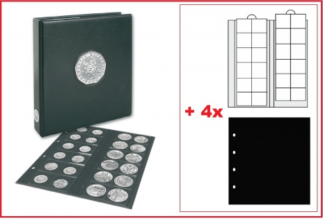 SAFE 7340-10-4 PREMIUM EURO MÜNZALBUM ÖSTERREICH 10 EURO Münzen + 4 Ergänzungshüllen 7392 für Münzen bis 34 mm