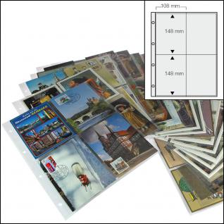 1000 x SAFE 5471 XL Postkartenhüllen Ansichtskartenhüllen DIN A4 4er Teilung für bis zu 8000 Karten Postkarten Ansichtskarten