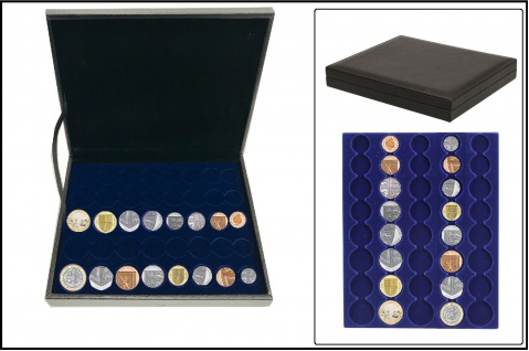 SAFE 63390 NOVA deluxe Münzkassette schwarz 5 Kurmünzenmsätze Großbritannien 1 2 5 10 20 50 Penny Pence & 1 2 Pfund / Pound