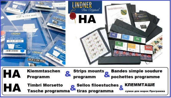 Lindner HA 1070 - HA1070 WEISSE Verpackung 10 Streifen 210x70 schwarze Klemmtaschen + doppelter Klemmnaht