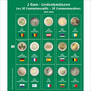 SAFE 7341-16 Premium Münzblätter 7393 mit Vordruckblättern 2 Euro Münzen Gedenkmünzen 2015 - 2016