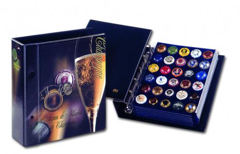 SAFE 7865 Champagner Album Sammelalbum Compact 3 Samttafeln mit Schutzhülle Für 90 Champagnerdeckel Kapseln