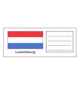 1 x KOBRA FEL-LAND-L Länderschildchen mit farbiger Flagge Luxemburg - Letzteburg - Luxembourg Für die Münzblätter FE24 oder zum gestallten von Vordruckblättern