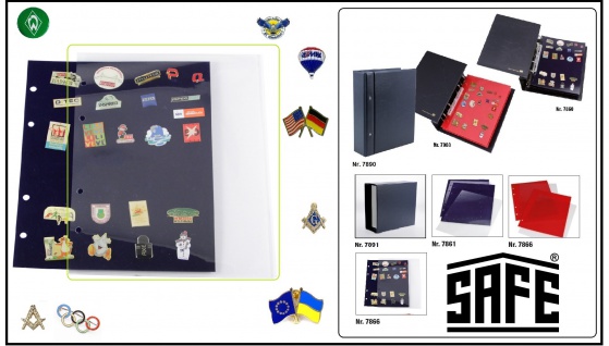 10 x SAFE 7862 Schutzhüllen für SAFE 7861 & 7866 Samttafeln Ergänzungsblätter Pin's