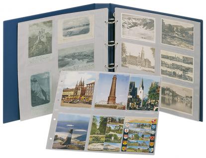 LINDNER 3000-B Postkartenalbum Ringbinder Standard XL Blau (leer) zum selbst befüllen - Vorschau 4