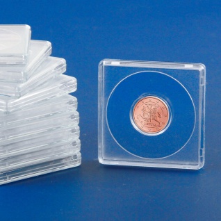 5 x SAFE 3117 Quadratische Münzkapseln Münzdosen Square 50x50 mm glasklar für Münzen bis 17 mm - Ideal für 1 Pfennig - 1 Cent - 1/10 Oz American Eagle Gold