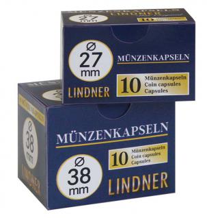 10 LINDNER Münzkapseln / Münzenkapseln Capsules Caps 29, 5 mm für 5 DM 2250 3