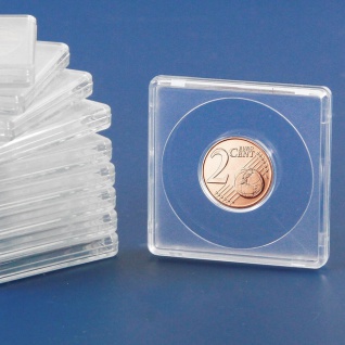 10x SAFE 3119 Quadratische Münzkapseln Münzdosen Square 50x50 mm glasklar für Münzen bis 19 mm - Ideal für 2 Cent & 5 Pfennig & 1/10 OZ China Panda Gold