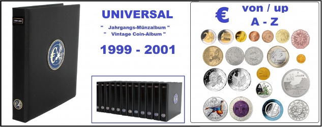 SAFE 7420-1 PREMIUM EURO ANNO JAHRGANGS MÜNZALBEN (leer) 1999 - 2001 zum selbst befüllen