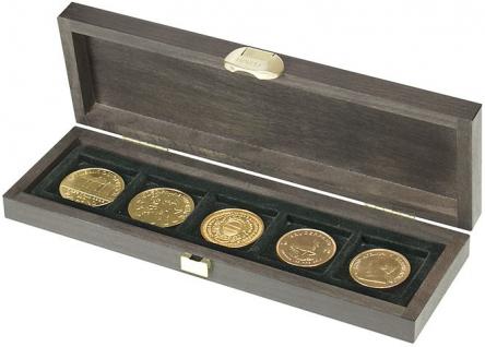 LINDNER S2490-4 Echtholz Kassette Carus S 4 Fächer Münzen bis 52 mm Ideal für Standard Münzrähmchen Carree Münzkapseln & Quadrum Münzkapseln - Vorschau 2