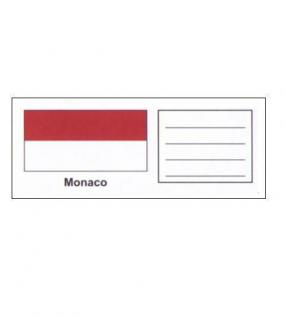 1 x KOBRA FEL-LAND-MON Länderschildchen mit farbiger Flagge Monaco Für die Münzblätter FE24 oder zum gestallten von Vordruckblättern