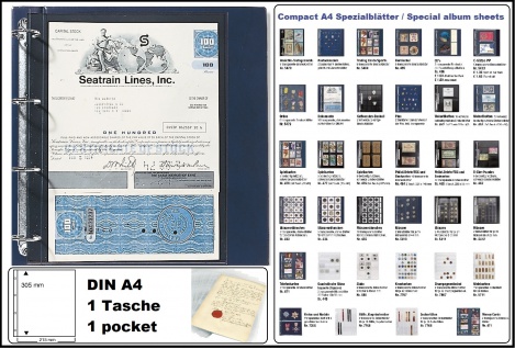 10 SAFE 450 Compact A4 Einsteckblätter Hüllen Spezialblätter DIN A4 1 Tasche 210 x 295 mm Dokumente Urkunden