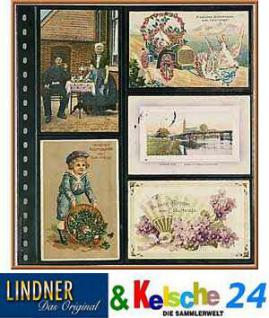 LINDNER 10 Postkartenblätter für 10 alte Postkarten