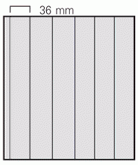 5 x SAFE 829 Einsteckblatt Einsteckblätter Rollenmarken 6 Streifen. 36 x 297 mm transparent glasklar
