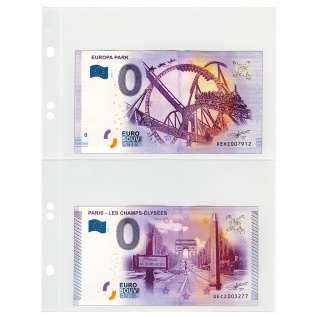 10 x LINDNER K02 Karat Folienblätter Ergänzungsblätter Für 0 Euro Souvenir Banknotenalbum Karat