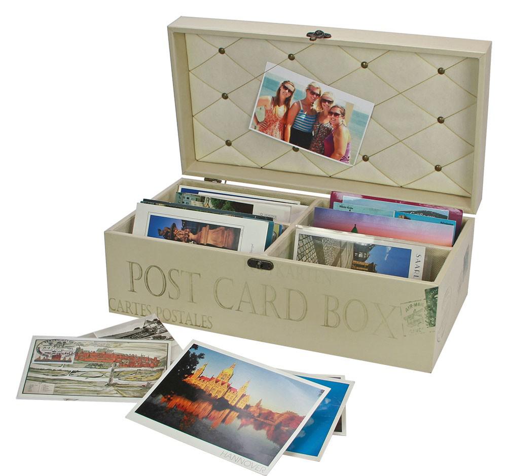 B 200 x H 140 x L 360 mm Safe Postkarten-Box Retro für bis zu 600 Karten 164