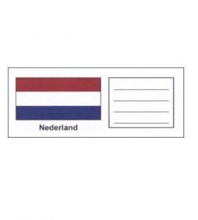 1 x KOBRA FEL-LAND-NL Länderschildchen mit farbiger Flagge Niederlande - Nederland - The Netherlands Für die Münzblätter FE24 oder zum gestallten von Vordruckblättern