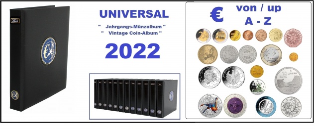 SAFE 7441-0 PREMIUM EURO ANNO JAHRGANGS MÜNZALBUM (leer) 2022 zum selbst befüllen
