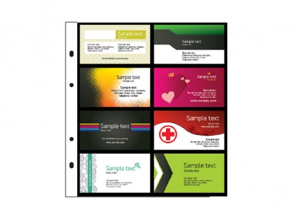 5 x SAFE 7564 Ergänzungsblätter für 40 Visistenkarten passend zum SAFE 7560 & 7561 & 7571 & 7581 Visitenkartenalbum Mappen - Vorschau 1