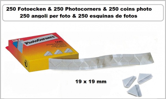 250 SAFE 1832 Selbstklebe-Ecken Fotoecken 19 x 19 mm Glasklar Für Postkarten Ansichtskarten Deko Bilder Fotos
