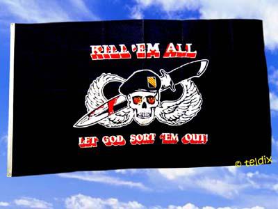 Fahne Flagge KILL` EM ALL 150 x 90 cm