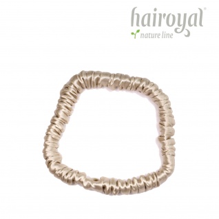 Hairoyal® Natural Line 100% Mulberry Silk Scrunchie - 1 cm - Small - #Champagne