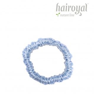 Hairoyal® Natural Line 100% Mulberry Silk Scrunchie - 1 cm - Small - #Light Blue