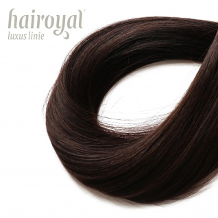 Hairoyal® Luxus Linie - russisches Echthaar - Tape Extensions 50/55 cm glatt #2 - darkbrown