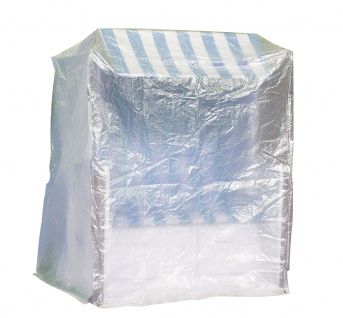 Komfort Schutzhülle XXL Abdeckung für Strandkorb B130xT108xH165 cm transparent