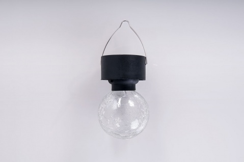 LED Solaranhänger Kristallglas, Gartenkugel, Solarlampe, Echtglas, Bruchglas 3