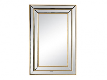 Spiegel BAKOU - Rahmen aus Eukalyptusholz - H.90 cm - Goldfarben - Vorschau 2