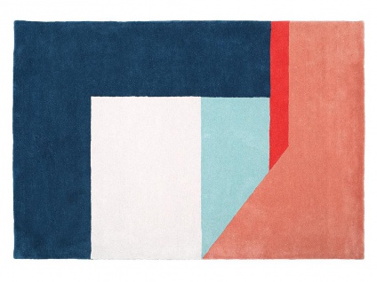 Teppich mit geometrischem Muster gewebt - Baumwolle - 200 x 290 cm - Mehrfarbig - BAKAR