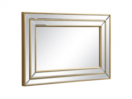 Spiegel BAKOU - Rahmen aus Eukalyptusholz - H.90 cm - Goldfarben 5