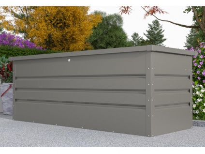 Garten-Aufbewahrungsbox - Stahl - Grau - Volumen 582L - TOMASO