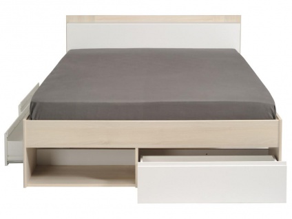 PARISOT Bett mit Stauraum Most - Verstellbar 140x190cm bis 140x200cm - Holzfarben 5
