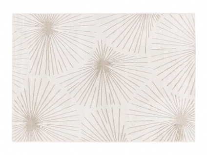 Gemusterter Teppich mit goldenem Lurex-Finish LIVNO - 1200 x 290 cm - Beige