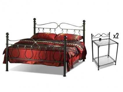 Sparset MARQUISE: Bett 180 x 200 cm + 2 Nachttische