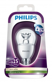 Philips LED-Lampe ersetzt 25 W, E14-Sockel, 2700 Kelvin, 4 Watt, 250 Lumen, warmweiß
